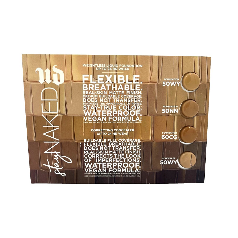 Urban Decay Weightless Liquid Foundation Sample 4 Shades 50WY 50NN 60CGâ 50WY